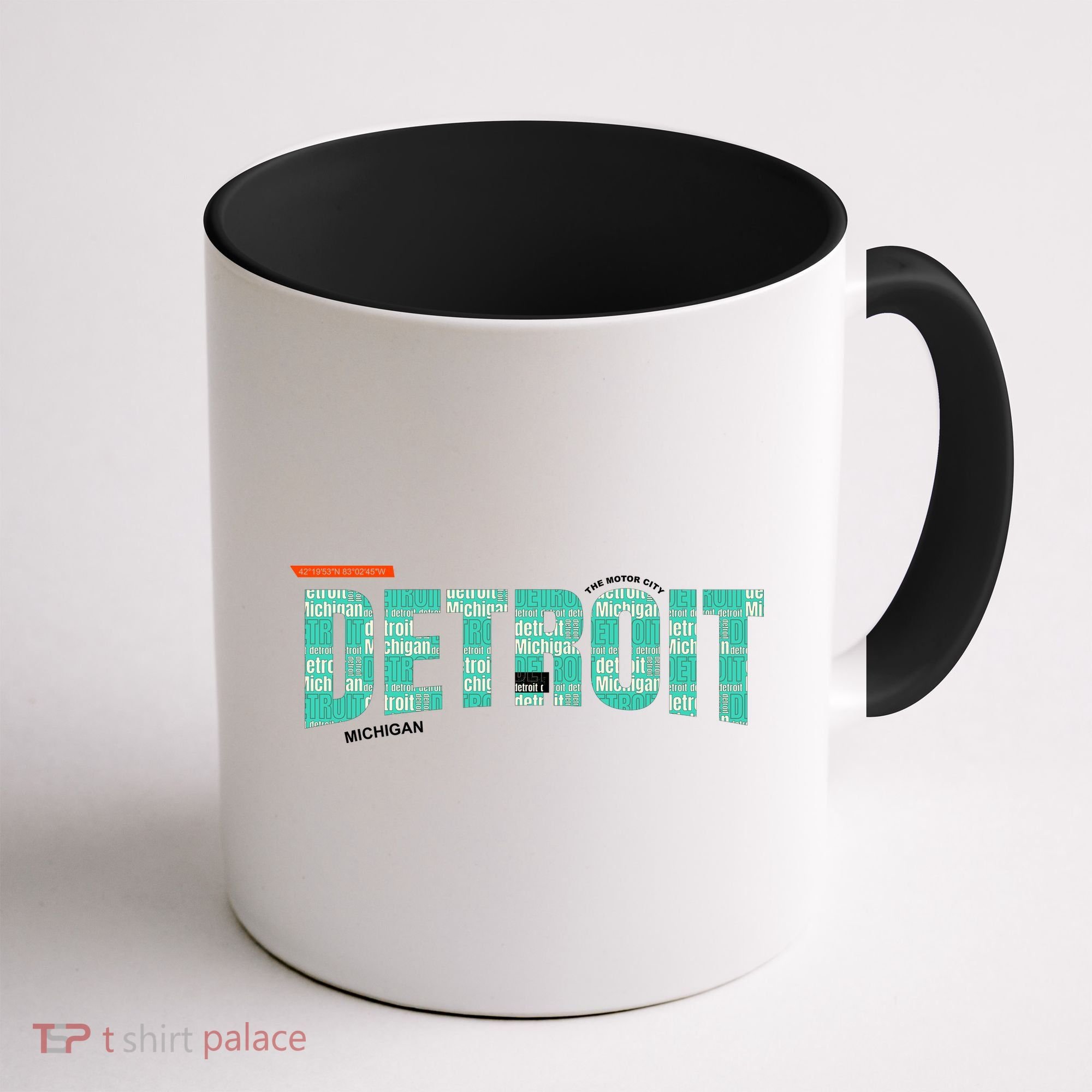 Detroit Latitude Longitude Coffee Mug