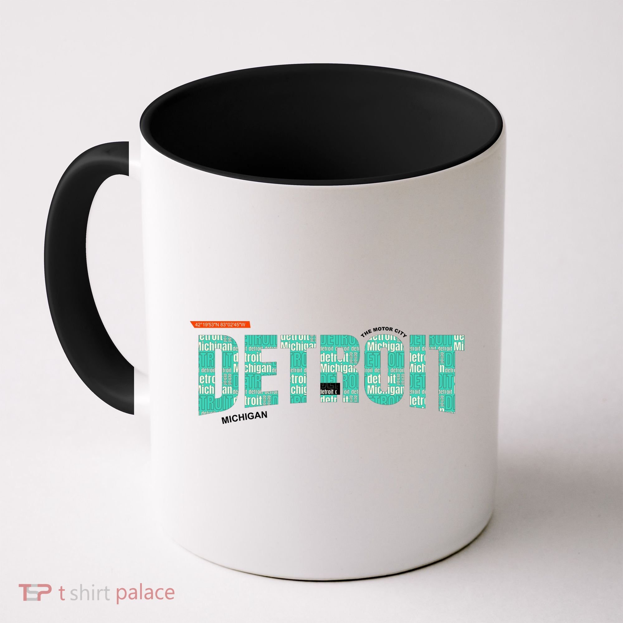 Detroit Latitude Longitude Coffee Mug