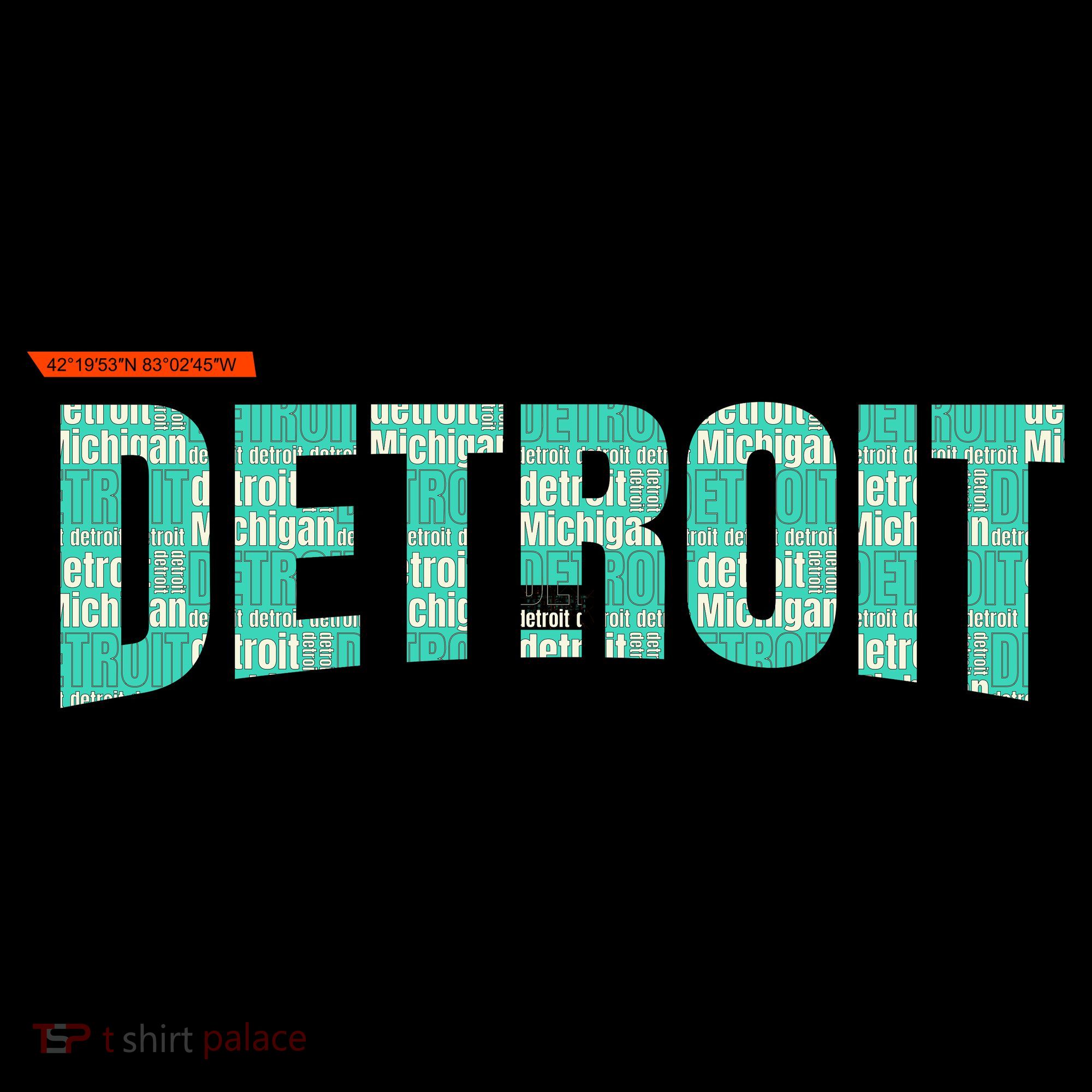 Detroit Latitude Longitude Coffee Mug