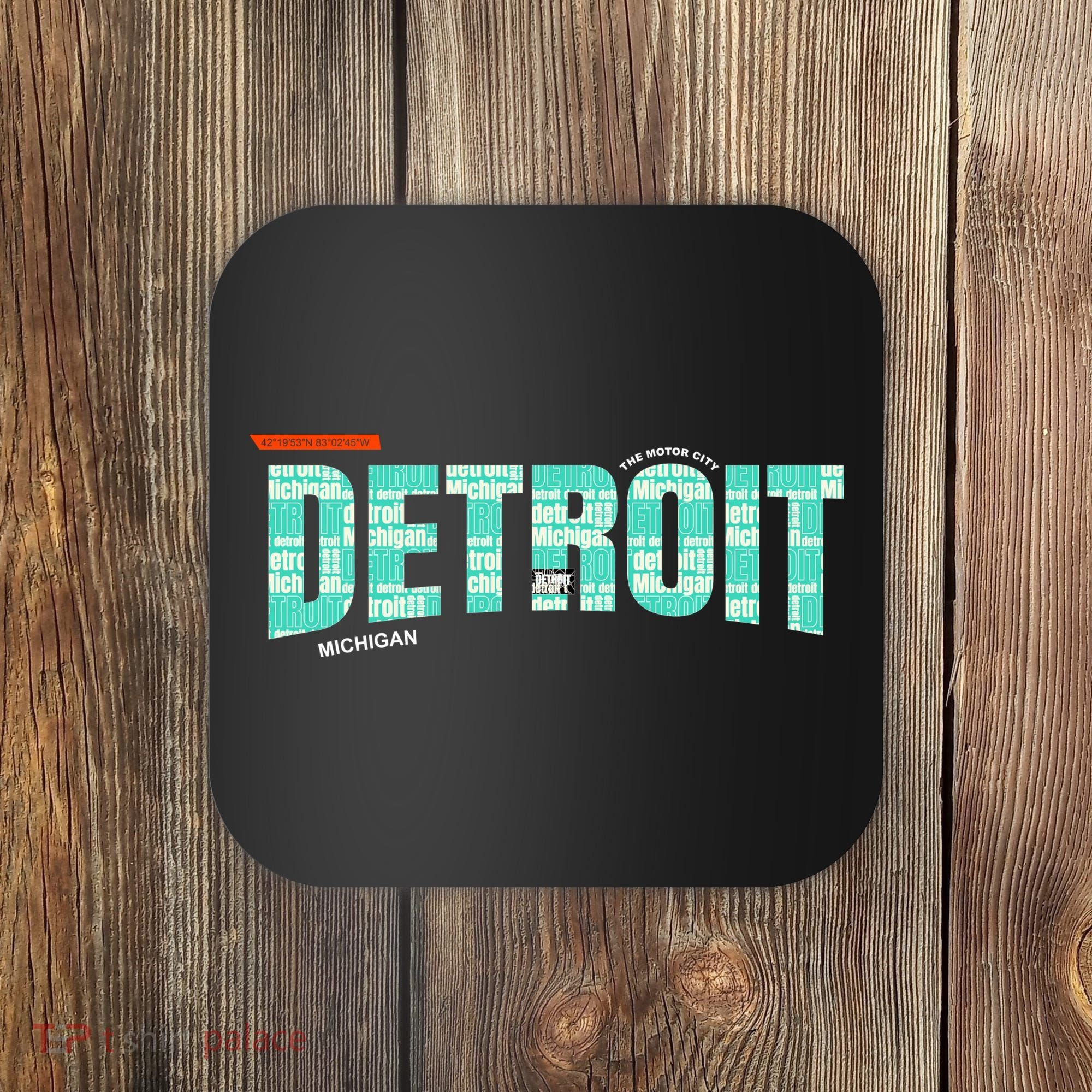 Detroit Latitude Longitude Coaster