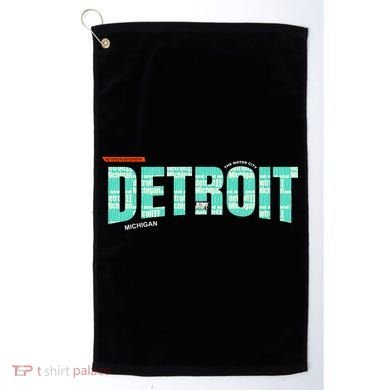 Detroit Latitude Longitude Golf Towel