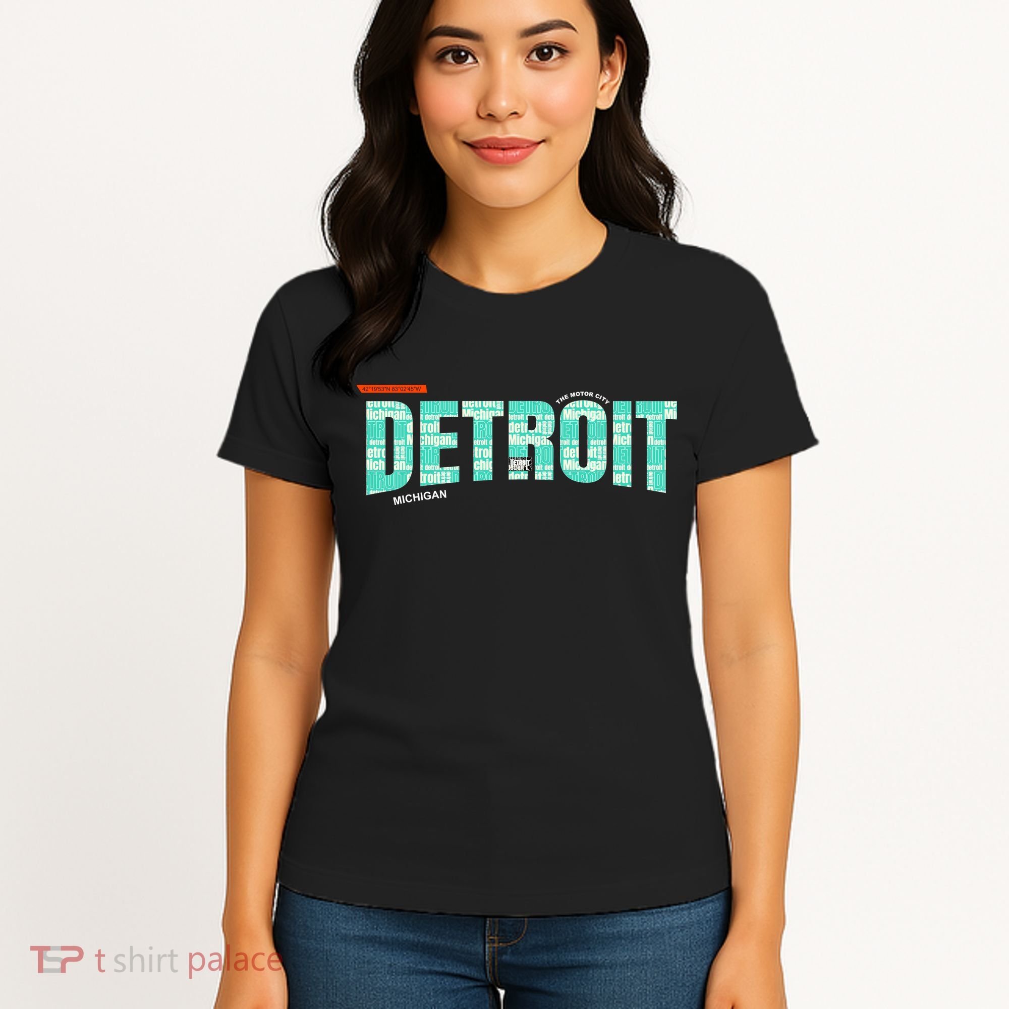 Detroit Latitude Longitude Women's T-Shirt