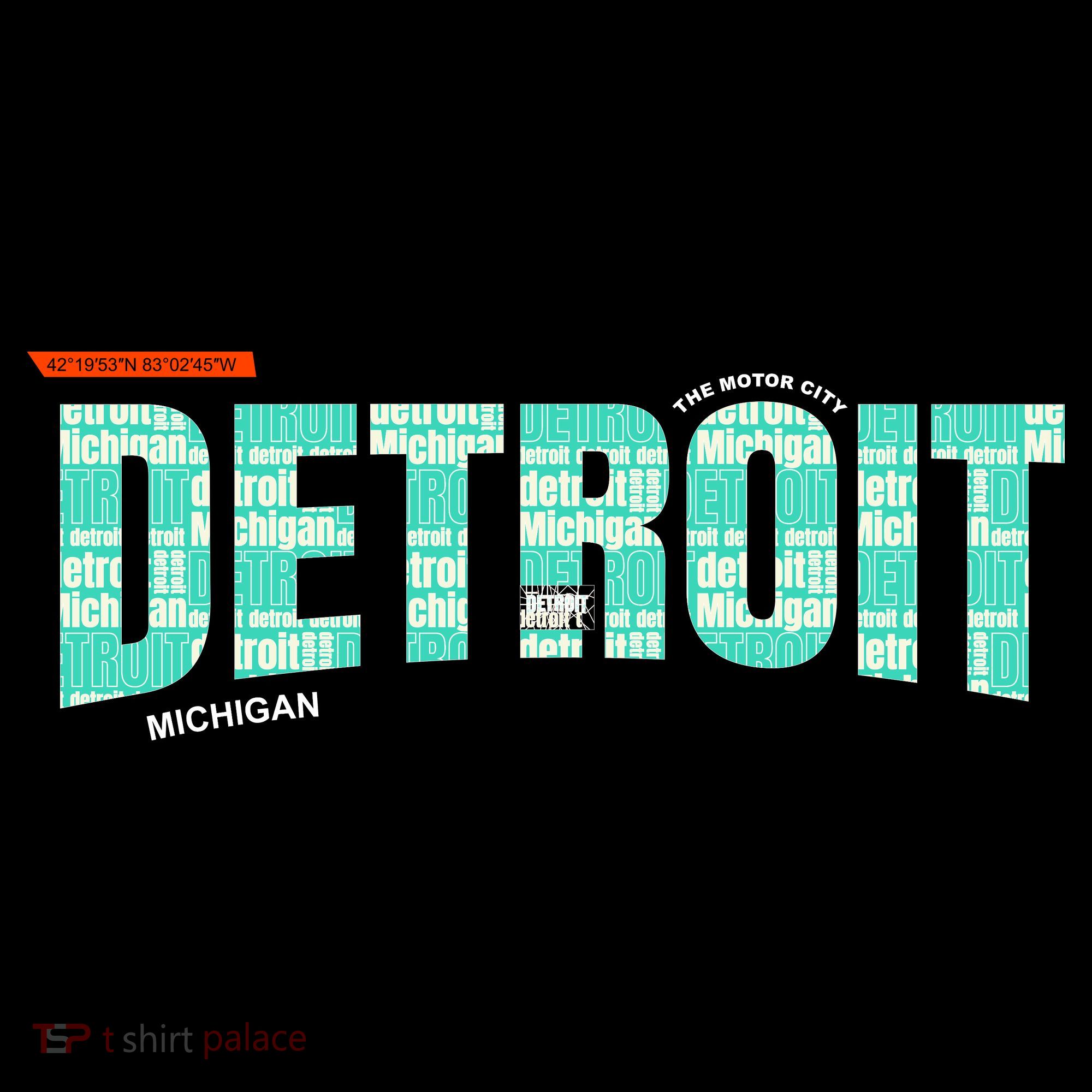 Detroit Latitude Longitude Kids Long Sleeve Shirt
