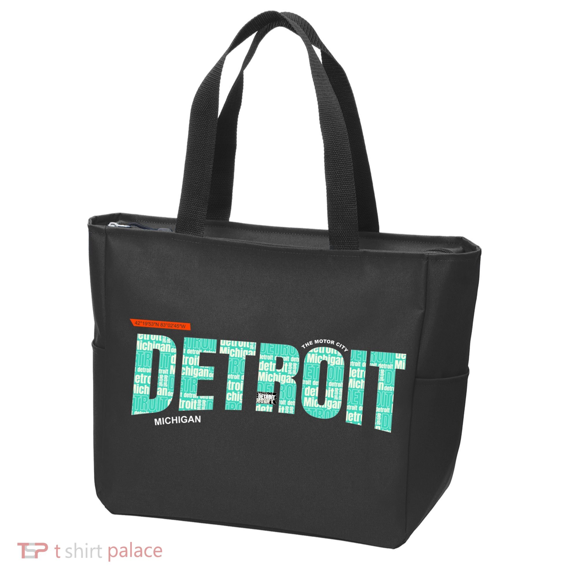 Detroit Latitude Longitude Tote Bag