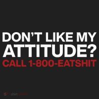 Dont Like My Attitude Call 1 800 Eatshit Golf Towel thumb 3
