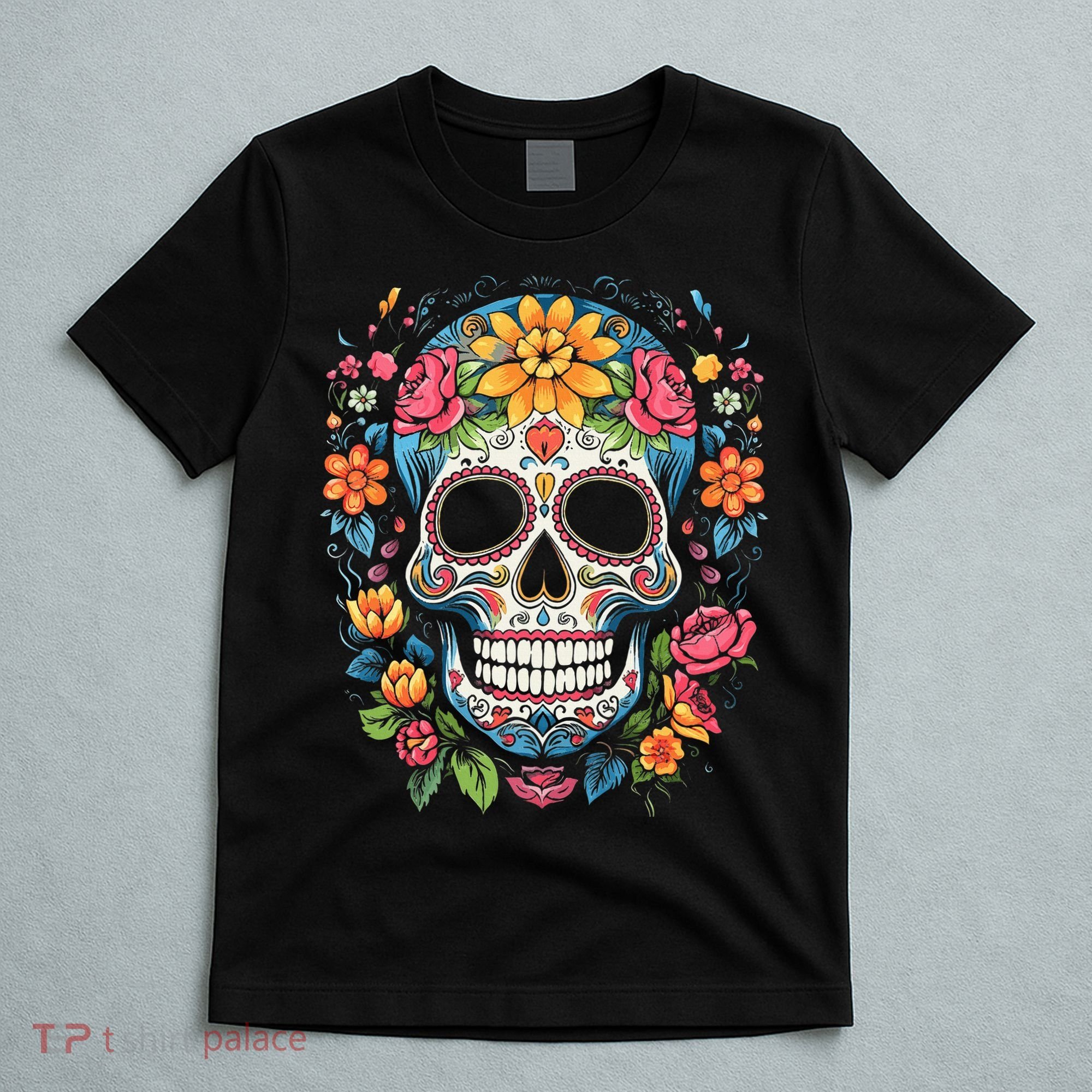 De Los Muertos Day Of The Dead Sugar Skull Halloween T-Shirt