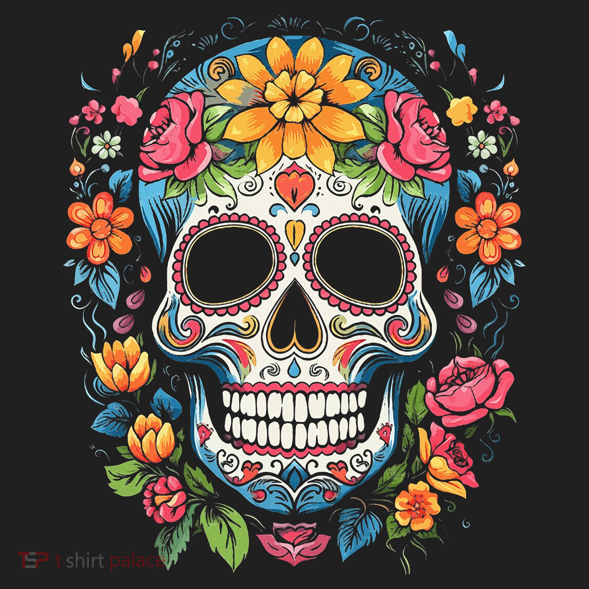 De Los Muertos Day Of The Dead Sugar Skull Halloween Beanie