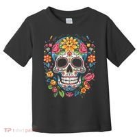 De Los Muertos Day Of The Dead Sugar Skull Halloween Toddler T-Shirt thumb 0