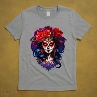 De Los Muertos La Catrina Day Of The Dead Sugar Skull T-Shirt thumb 5
