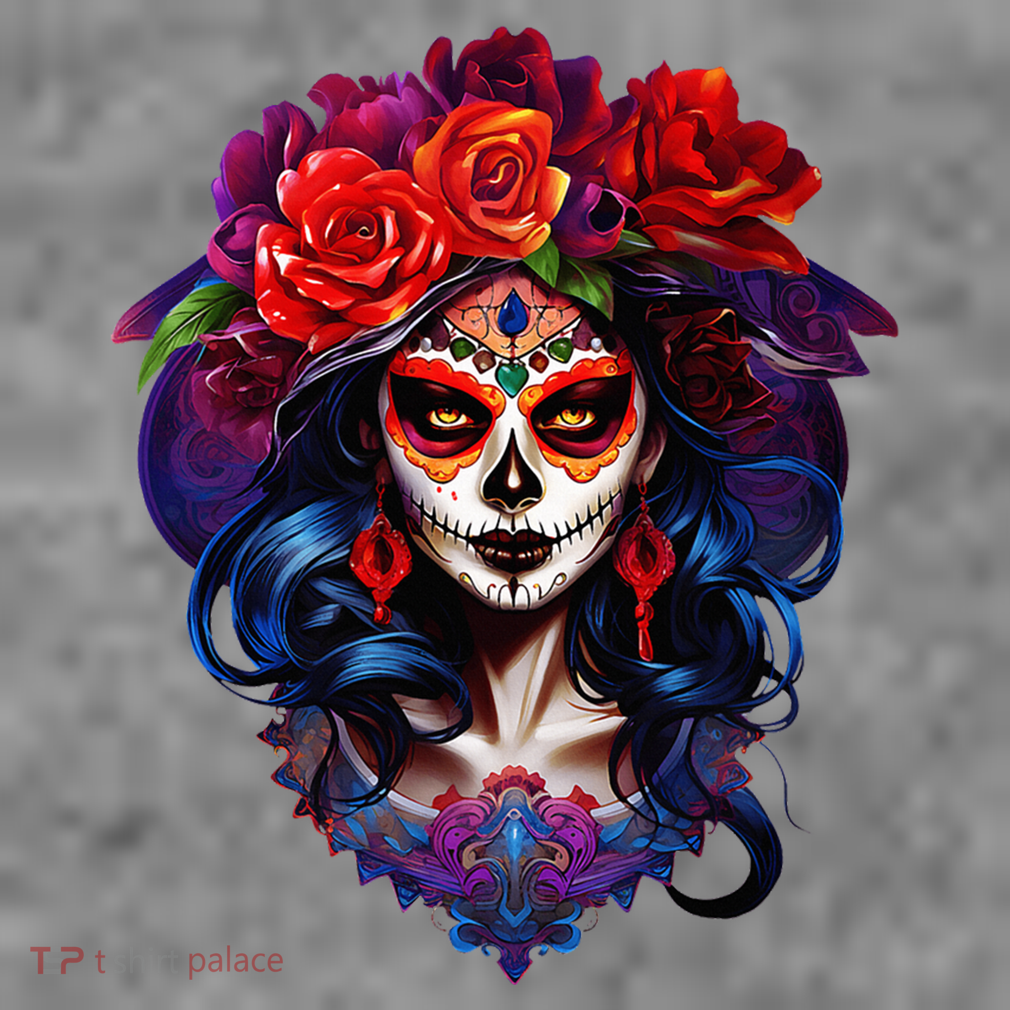 De Los Muertos La Catrina Day Of The Dead Sugar Skull Women's Hoodie