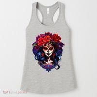 De Los Muertos La Catrina Day Of The Dead Sugar Skull Women's Tank Top thumb 0
