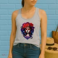 De Los Muertos La Catrina Day Of The Dead Sugar Skull Women's Tank Top thumb 2