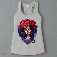De Los Muertos La Catrina Day Of The Dead Sugar Skull Women's Tank Top thumb 3