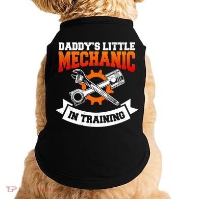 Daddy's Little Mechanic In Training Automotive Technician Cool Gift Doggie Tank