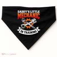 Daddy's Little Mechanic In Training Automotive Technician Cool Gift USA-Made Doggie Bandana thumb 0