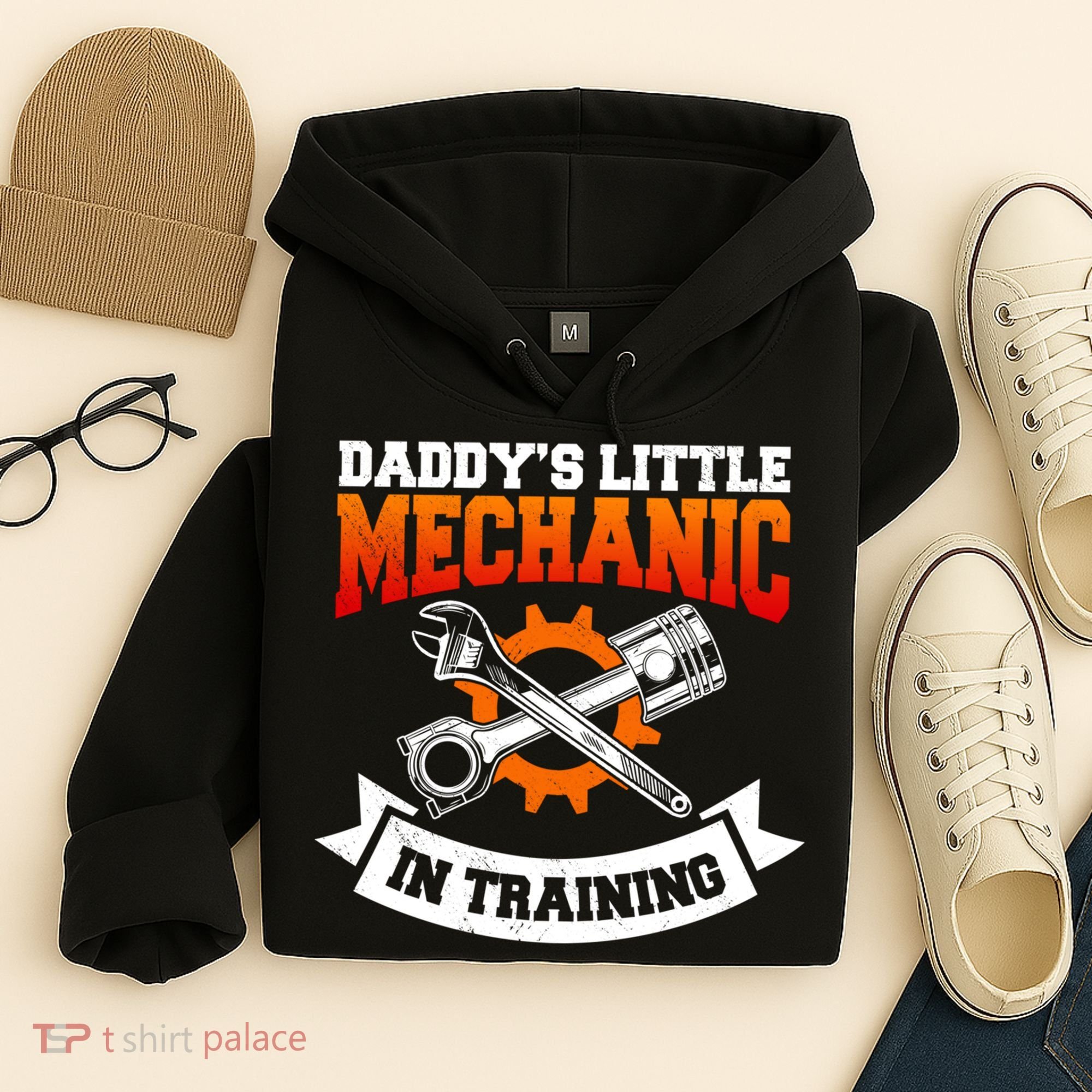 Daddy's Little Mechanic In Training Automotive Technician Cool Gift Hoodie