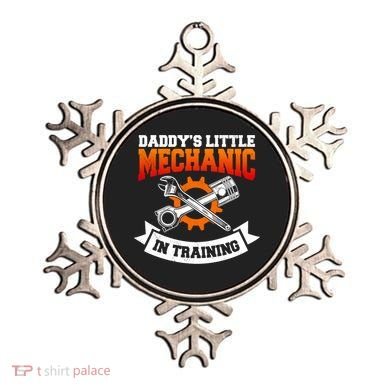 Daddy's Little Mechanic In Training Automotive Technician Cool Gift Ornament