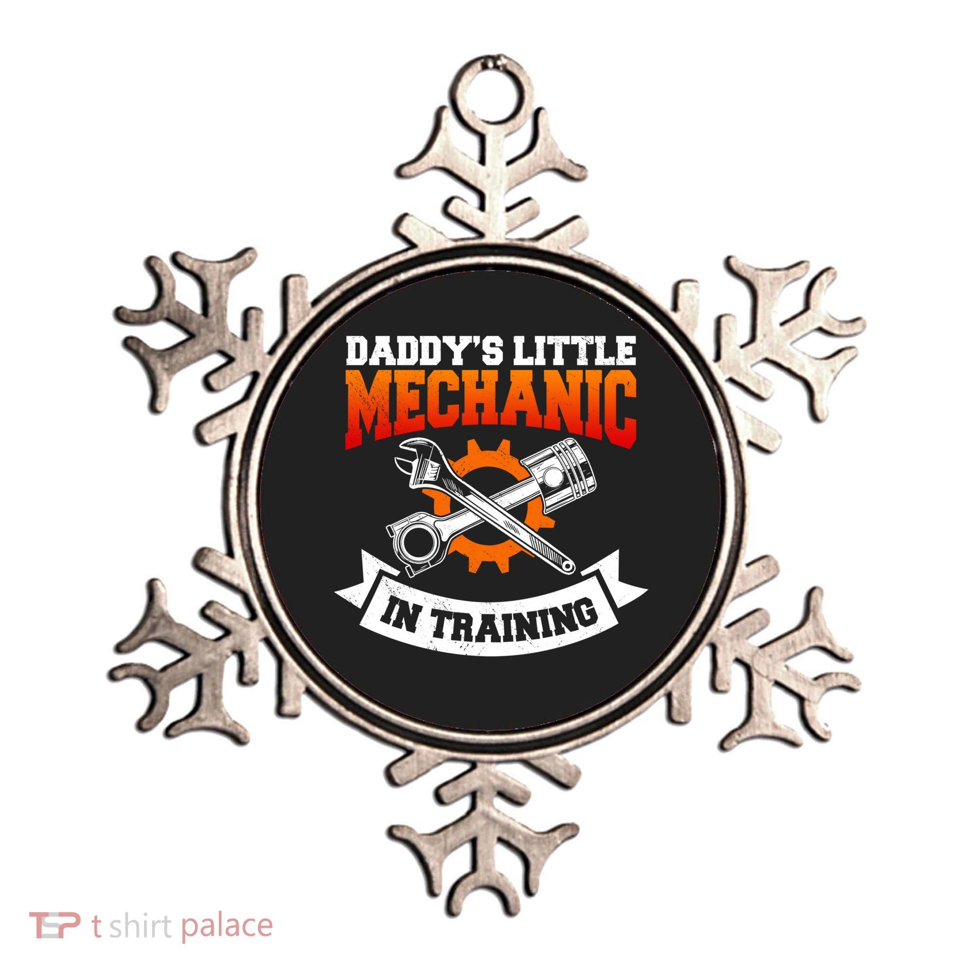 Daddy's Little Mechanic In Training Automotive Technician Cool Gift Ornament