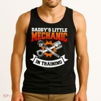Daddy's Little Mechanic In Training Automotive Technician Cool Gift Tank Top thumb 3