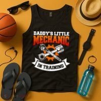Daddy's Little Mechanic In Training Automotive Technician Cool Gift Tank Top thumb 4