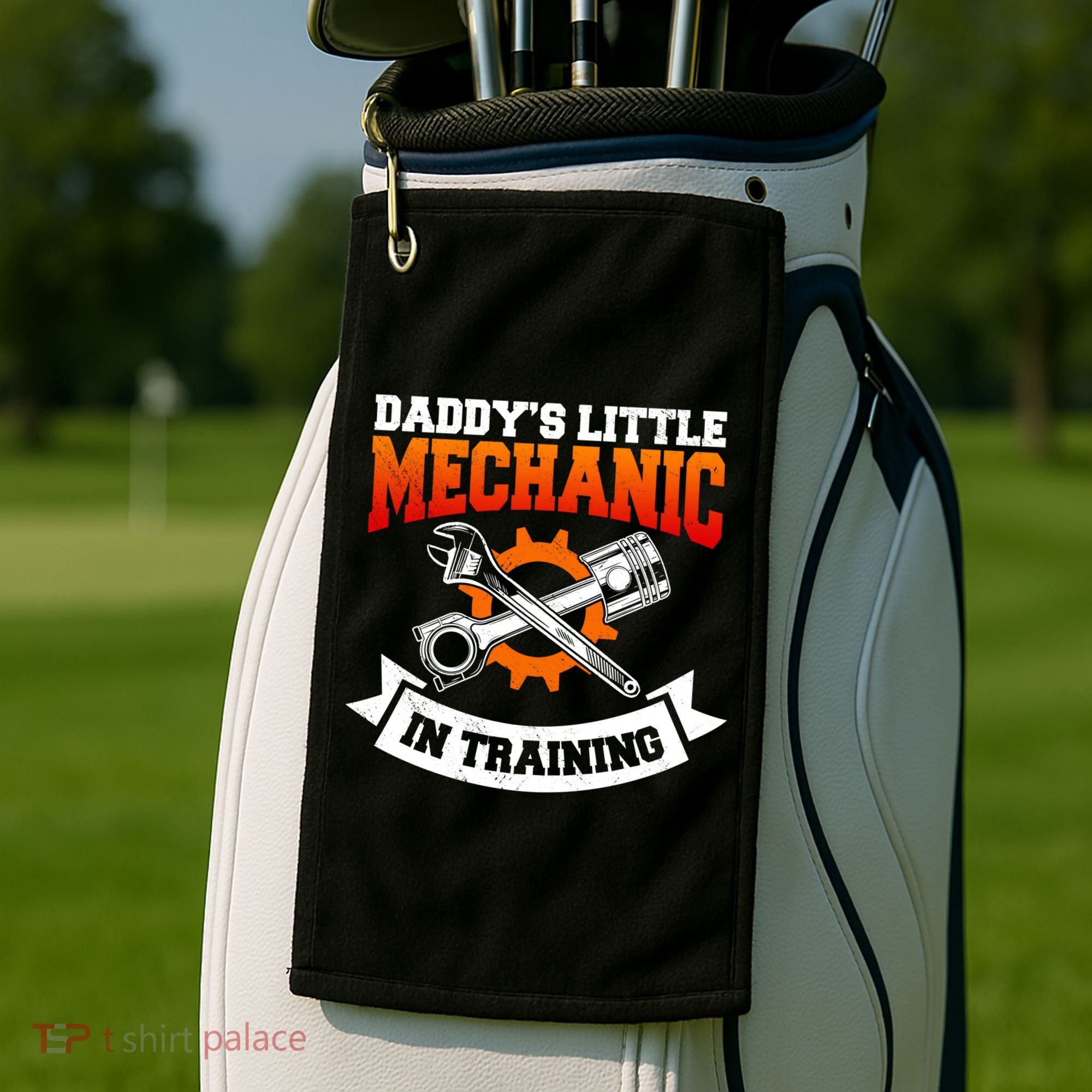 Daddy's Little Mechanic In Training Automotive Technician Cool Gift Golf Towel