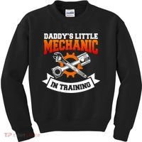 Daddy's Little Mechanic In Training Automotive Technician Cool Gift Kids Sweatshirt thumb 0