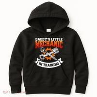 Daddy's Little Mechanic In Training Automotive Technician Cool Gift Kids Hoodie thumb 0