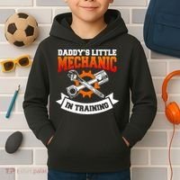 Daddy's Little Mechanic In Training Automotive Technician Cool Gift Kids Hoodie thumb 2