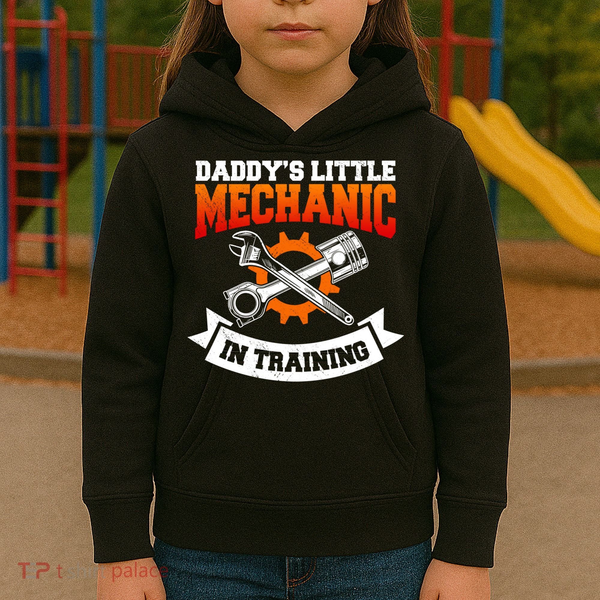 Daddy's Little Mechanic In Training Automotive Technician Cool Gift Kids Hoodie
