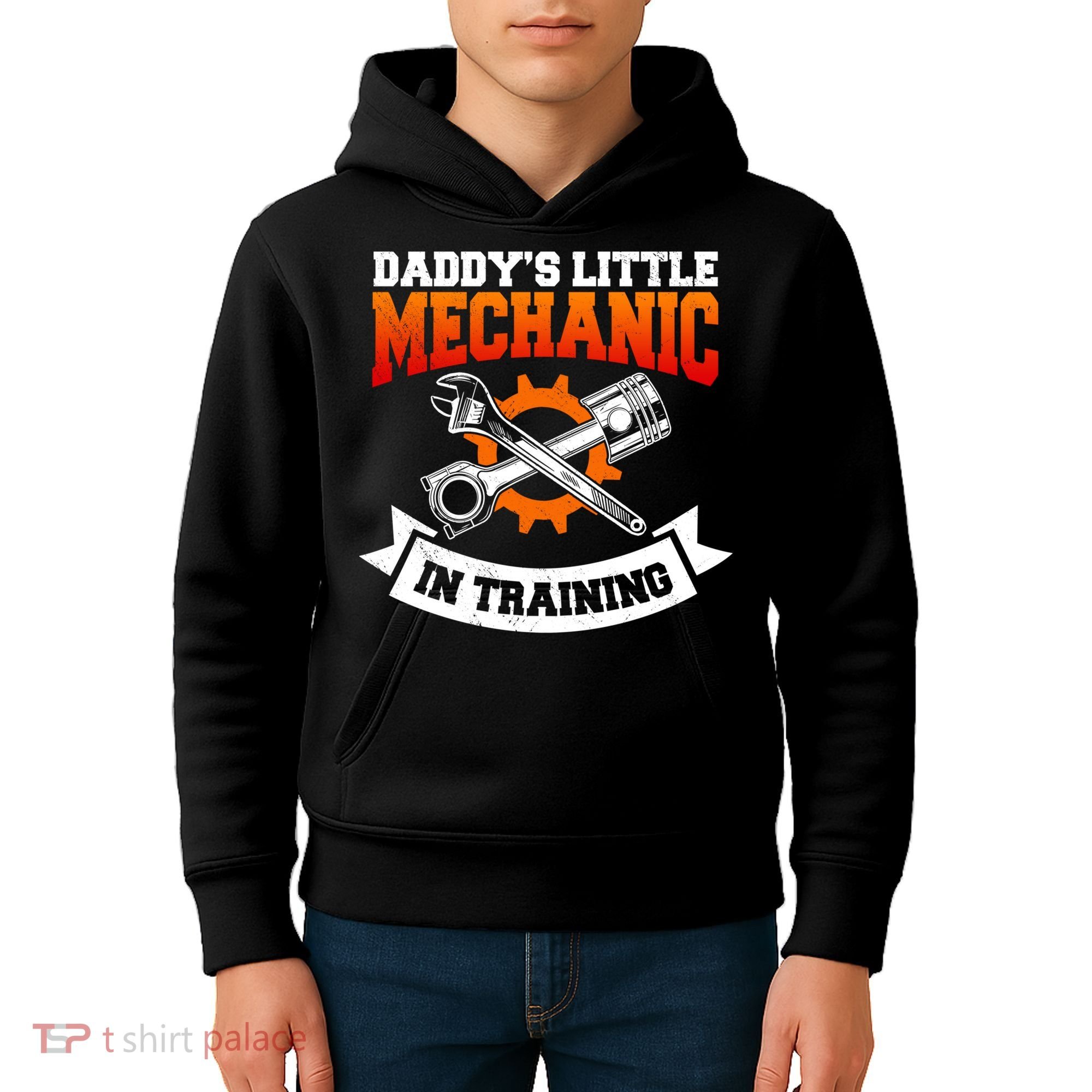 Daddy's Little Mechanic In Training Automotive Technician Cool Gift Kids Hoodie