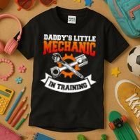 Daddy's Little Mechanic In Training Automotive Technician Cool Gift Kids T-Shirt thumb 3