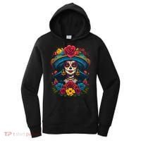 De Los Muertos La Catrina Sugar Skull Day Of The Dead Women's Hoodie thumb 0