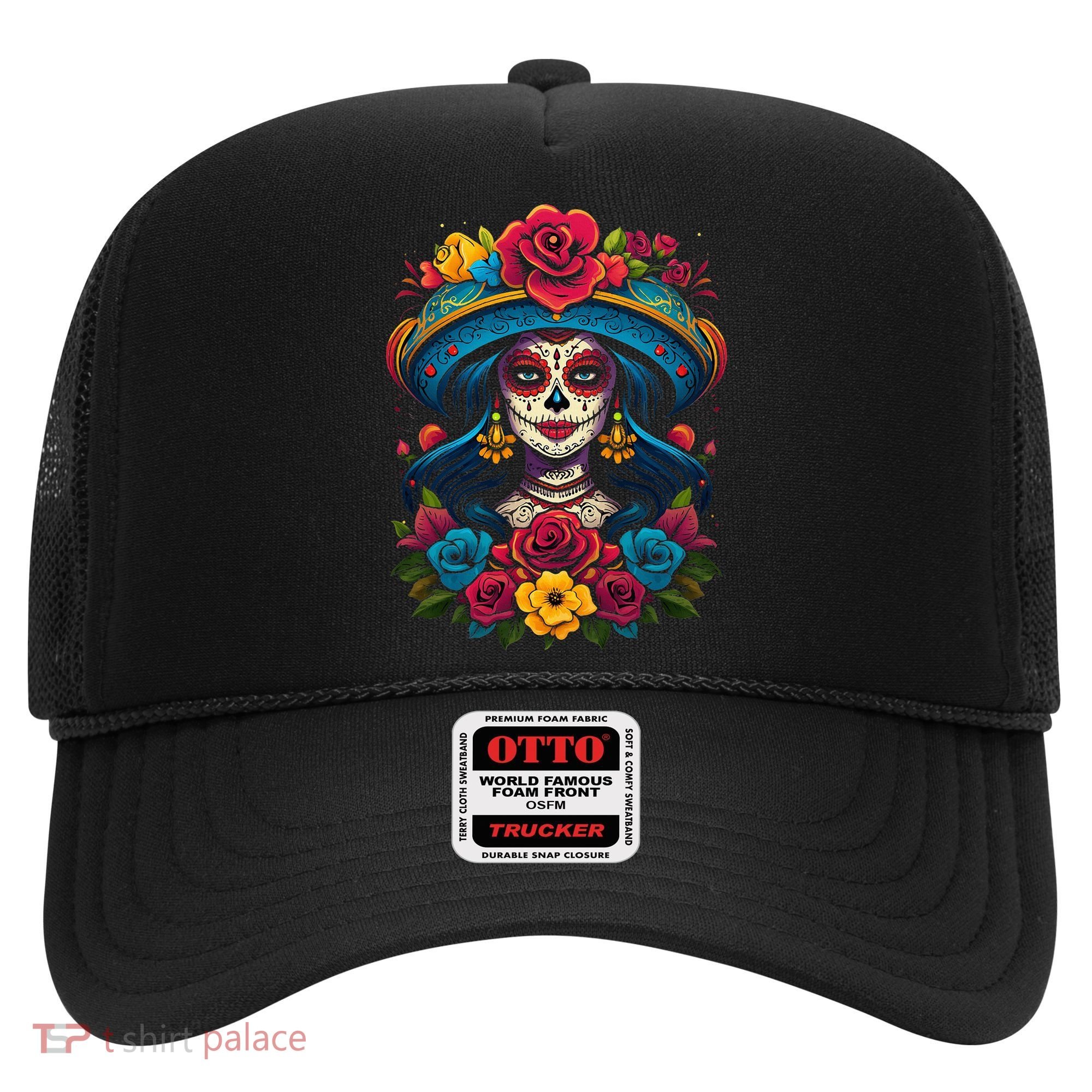 De Los Muertos La Catrina Sugar Skull Day Of The Dead Hat