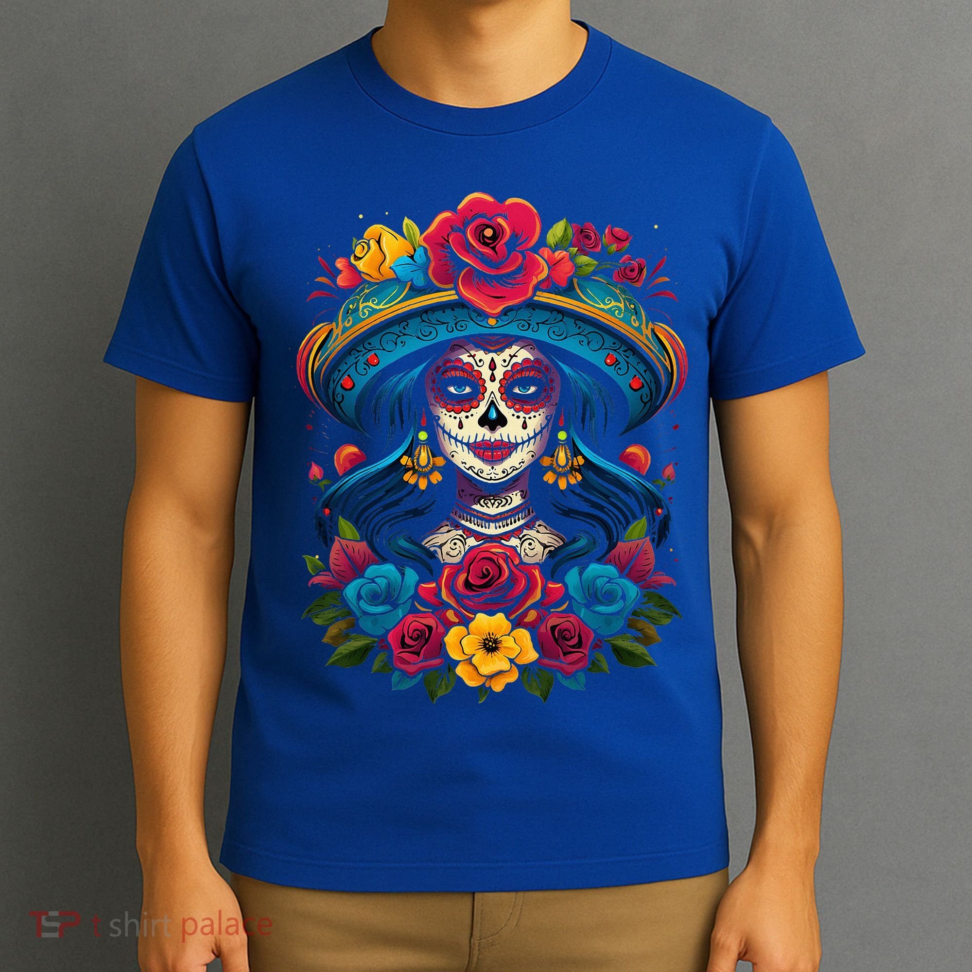 De Los Muertos La Catrina Sugar Skull Day Of The Dead T-Shirt