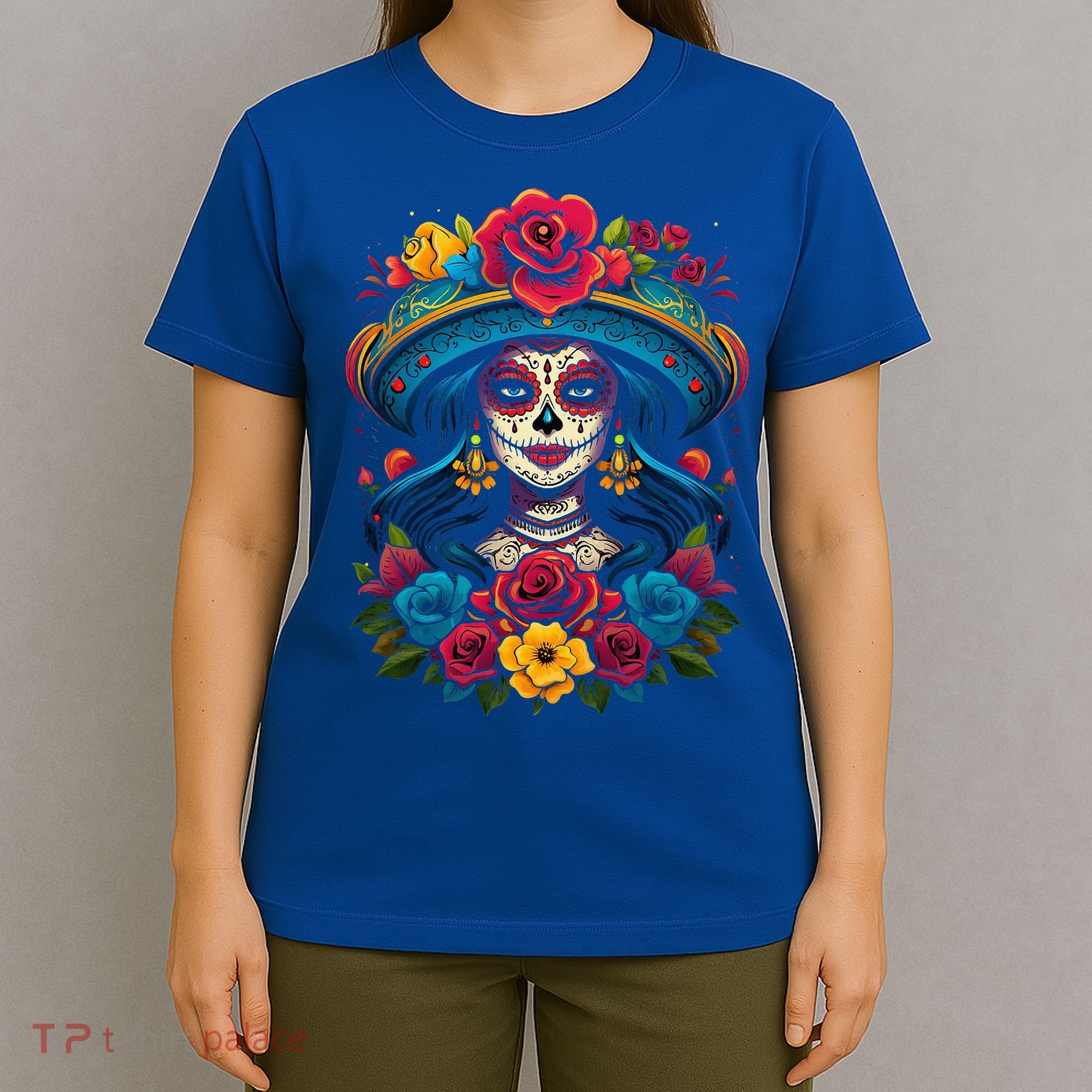 De Los Muertos La Catrina Sugar Skull Day Of The Dead T-Shirt