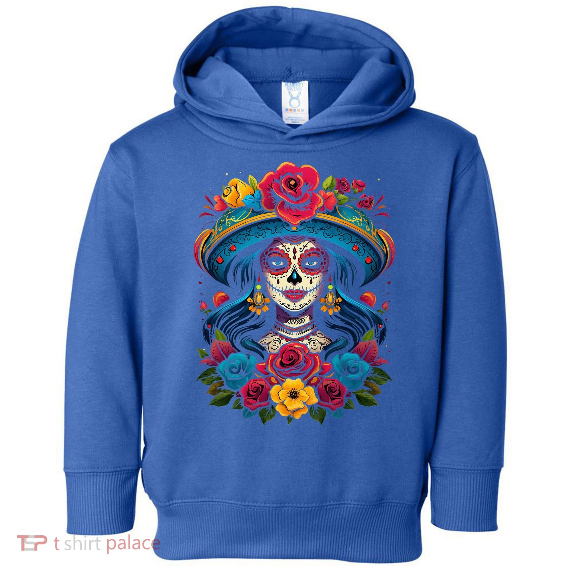 De Los Muertos La Catrina Sugar Skull Day Of The Dead Toddler Hoodie