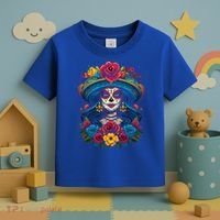 De Los Muertos La Catrina Sugar Skull Day Of The Dead Toddler T-Shirt thumb 3