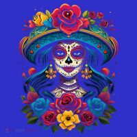 De Los Muertos La Catrina Sugar Skull Day Of The Dead Toddler T-Shirt thumb 4