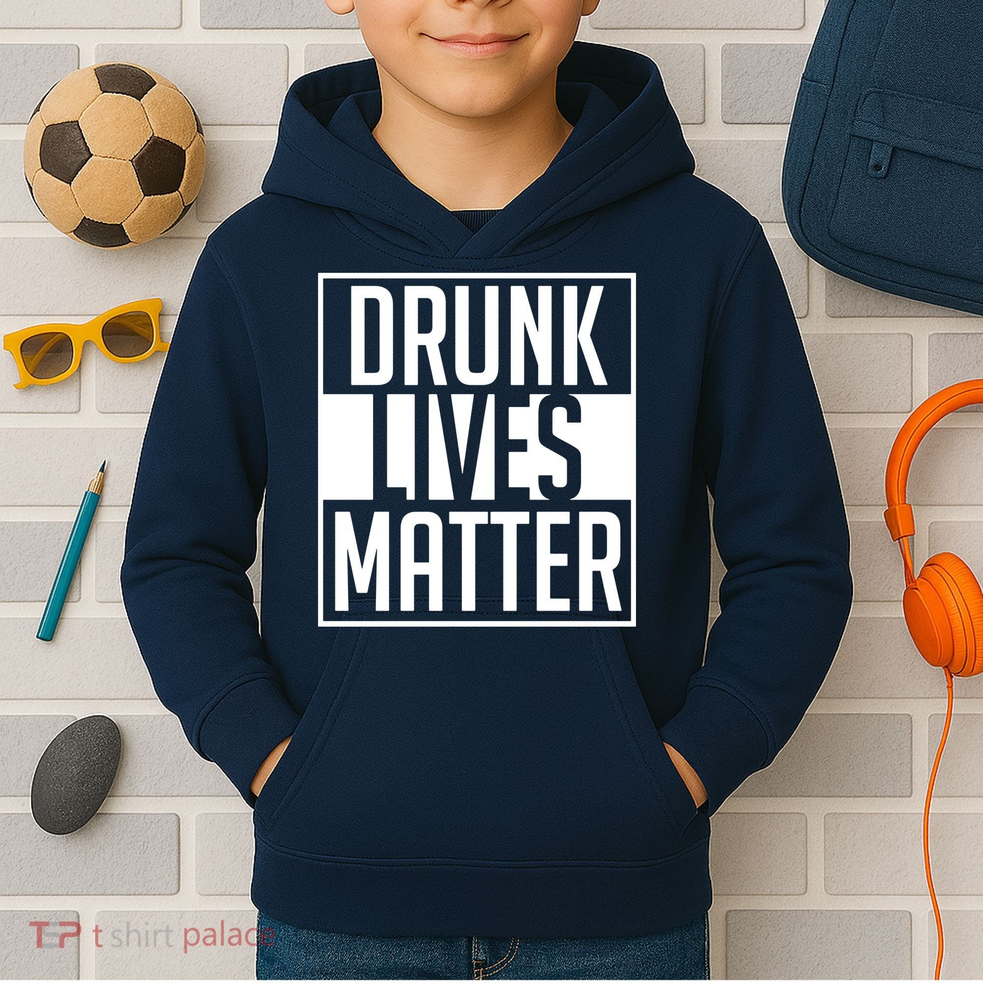 Drunk Lives Matter Kids Hoodie