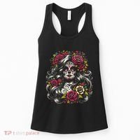 De Los Muertos La Catrina Day Of The Dead Sugar Skull Women Women's Tank Top thumb 0