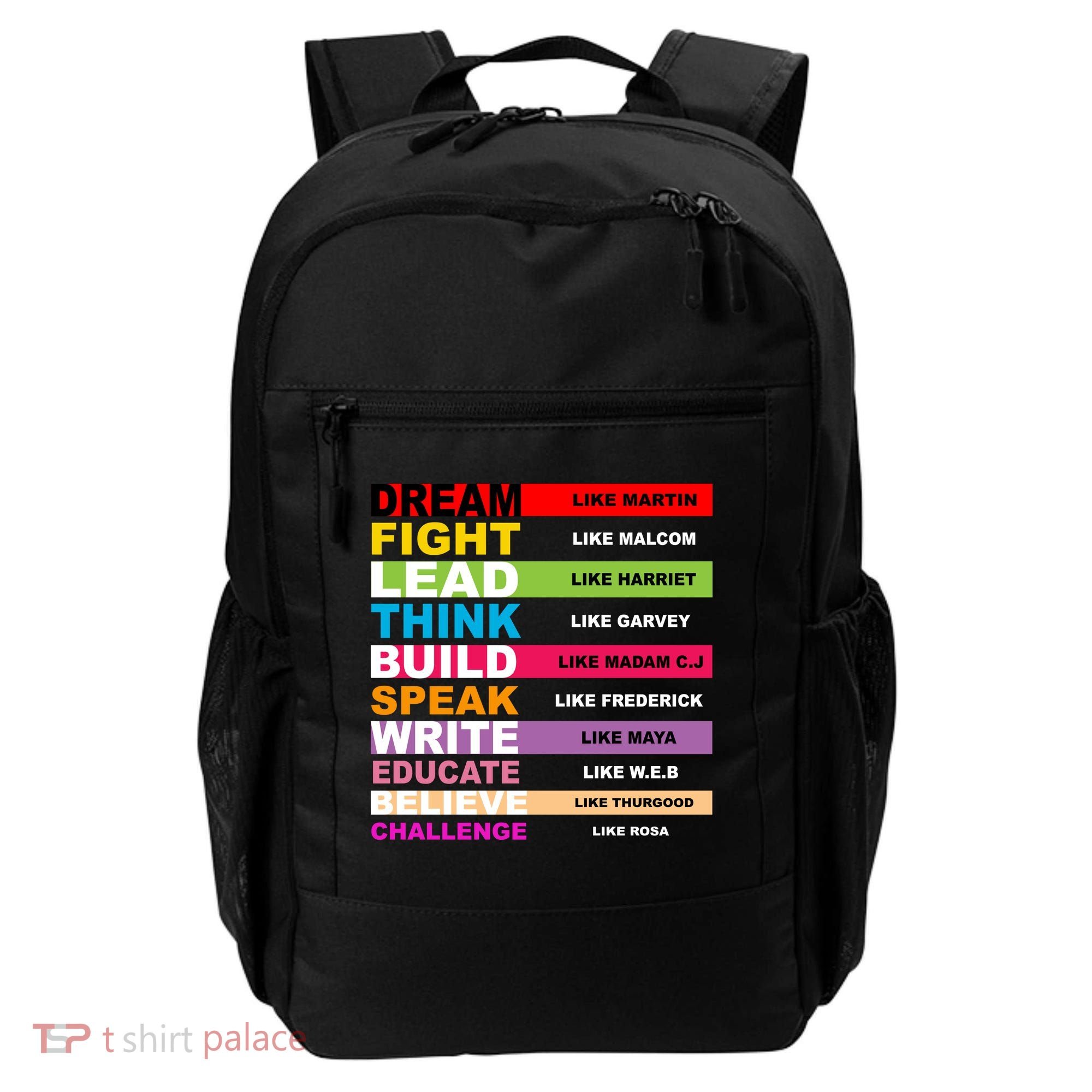 Dream Like Martin Fight Like Malcom Black History Month Backpack
