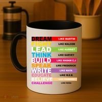 Dream Like Martin Fight Like Malcom Black History Month Coffee Mug thumb 4