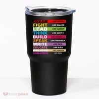 Dream Like Martin Fight Like Malcom Black History Month Tumbler thumb 0