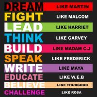 Dream Like Martin Fight Like Malcom Black History Month Tumbler thumb 3