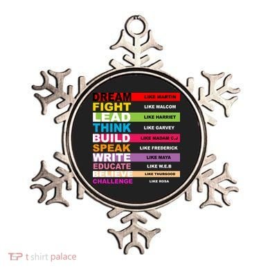 Dream Like Martin Fight Like Malcom Black History Month Ornament