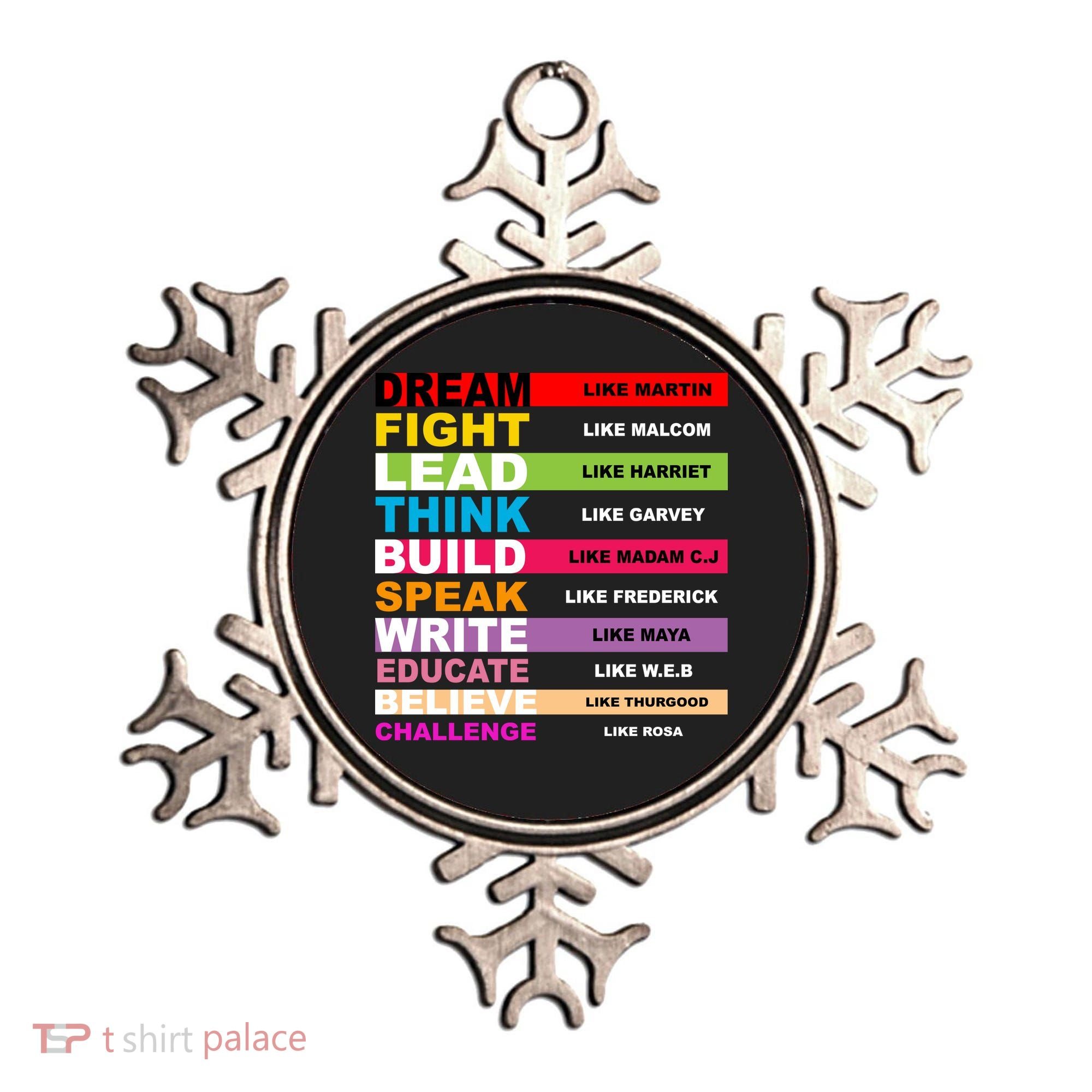 Dream Like Martin Fight Like Malcom Black History Month Ornament