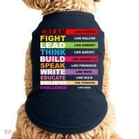 Dream Like Martin Fight Like Malcom Black History Month Doggie Tank thumb 0