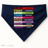 Dream Like Martin Fight Like Malcom Black History Month USA-Made Doggie Bandana thumb 0