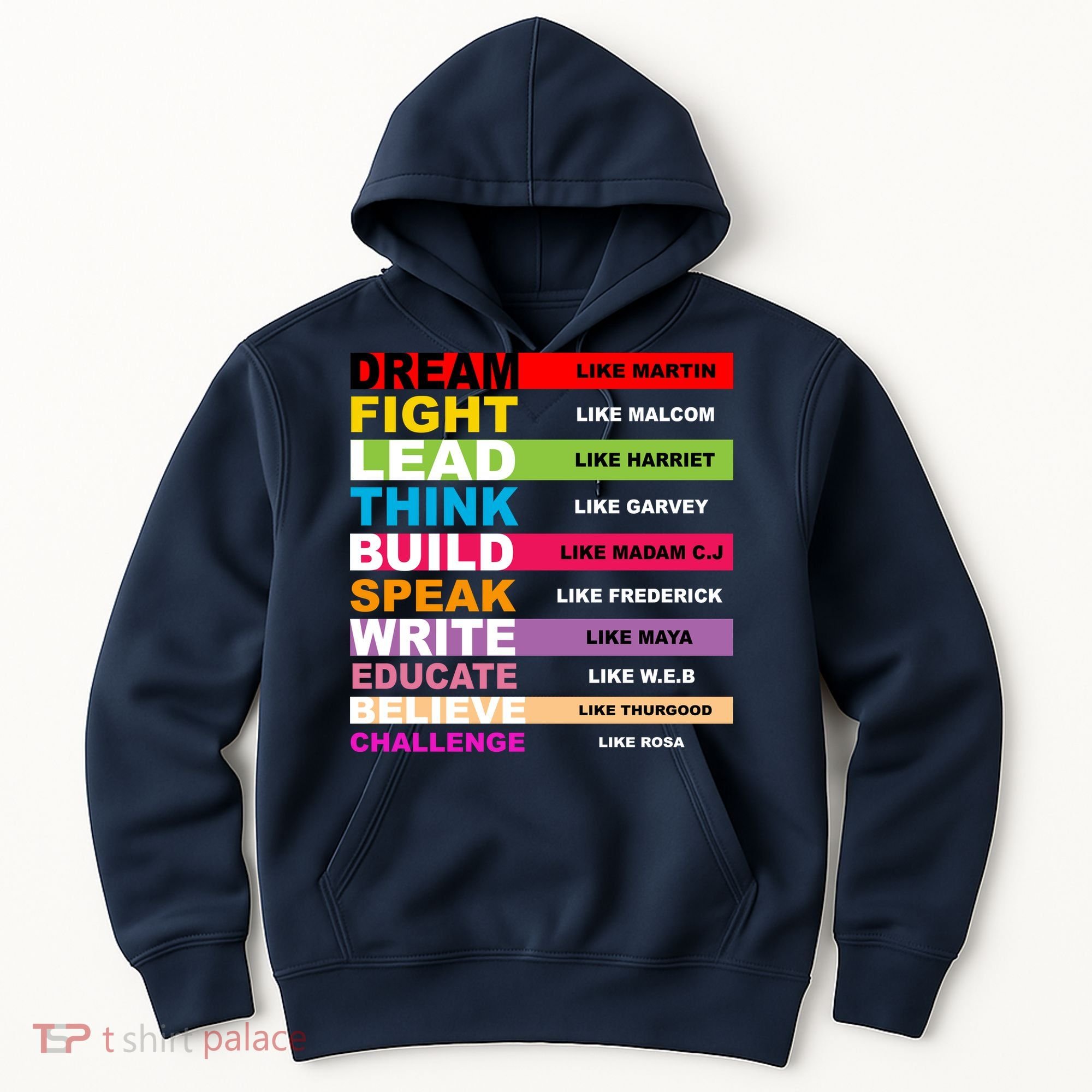 Dream Like Martin Fight Like Malcom Black History Month Hoodie