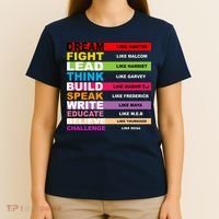 Dream Like Martin Fight Like Malcom Black History Month T-Shirt thumb 4